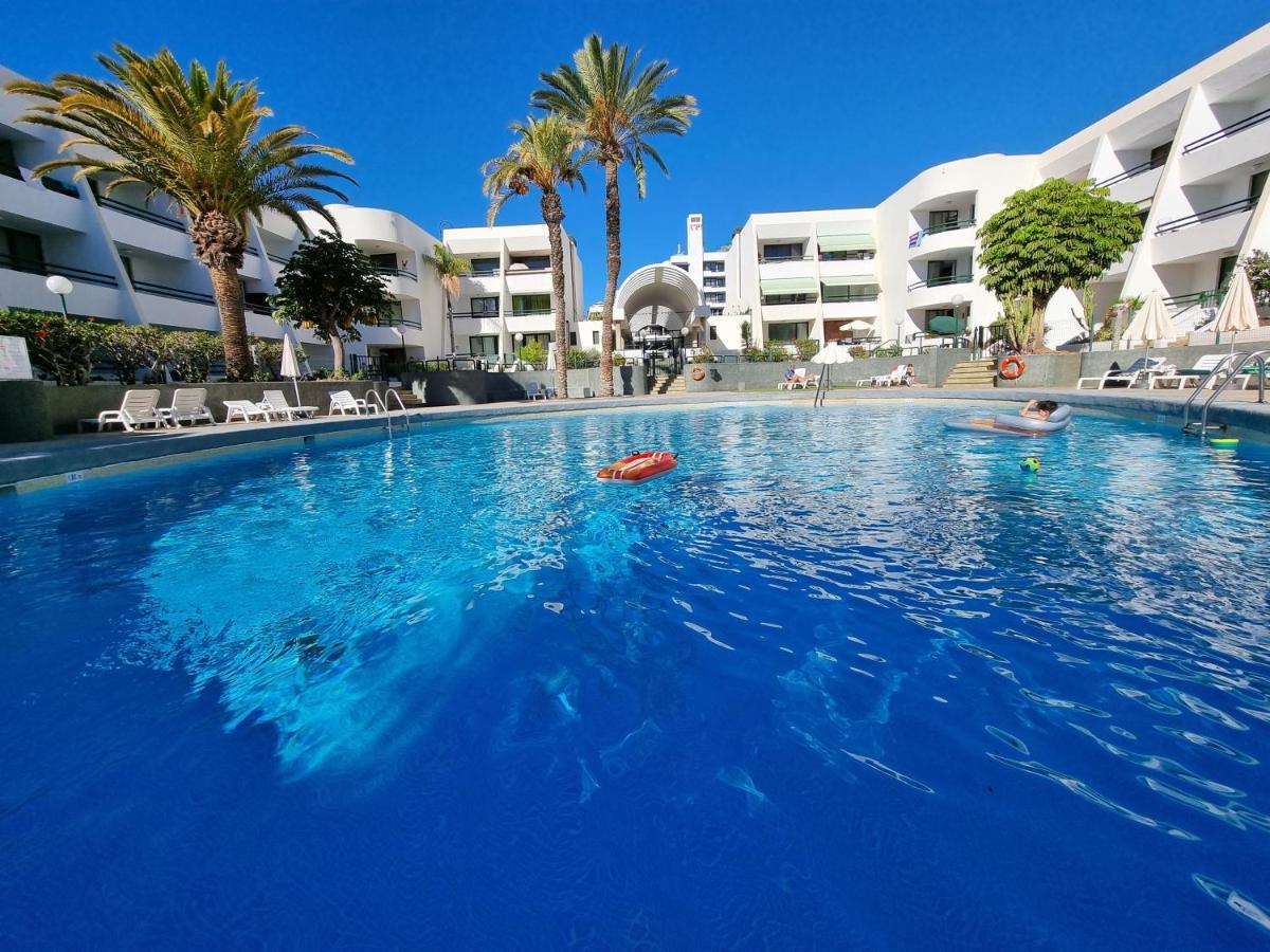 Apartment Casa Palmera Only 150 Meters To The Beach, Heated Pool, Wifi, Sat-Tv, Balcony With Poolview Arona  Exterior foto